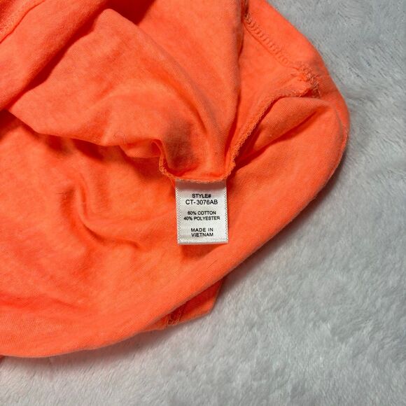 Zenana Orange/Peach Short Sleeve Crew Neck T-shirt size xl - Picture 4 of 5